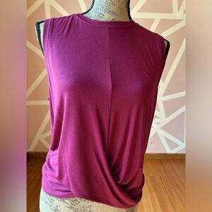 Banana Republic size medium purple tank top with rouched bottom
